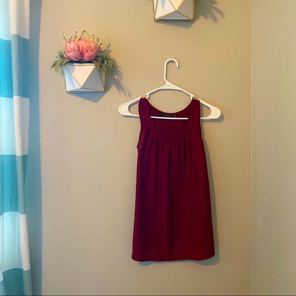 The Limited | Pleated Scoop Neck Sleeveless Top S